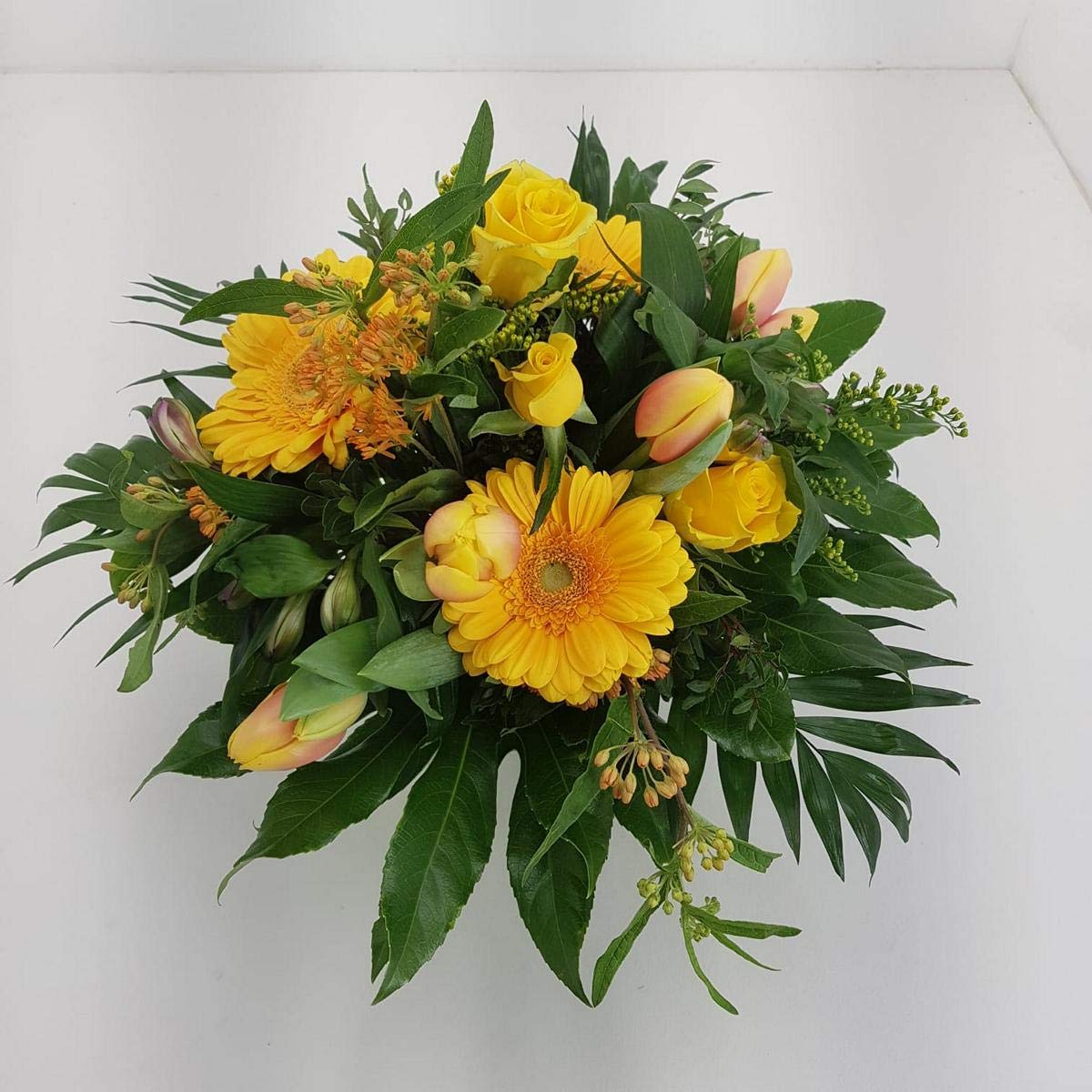 Blumenstrauß -Sonnengruß- mit kostenloser Glückwunschkarte/handgeschrieben