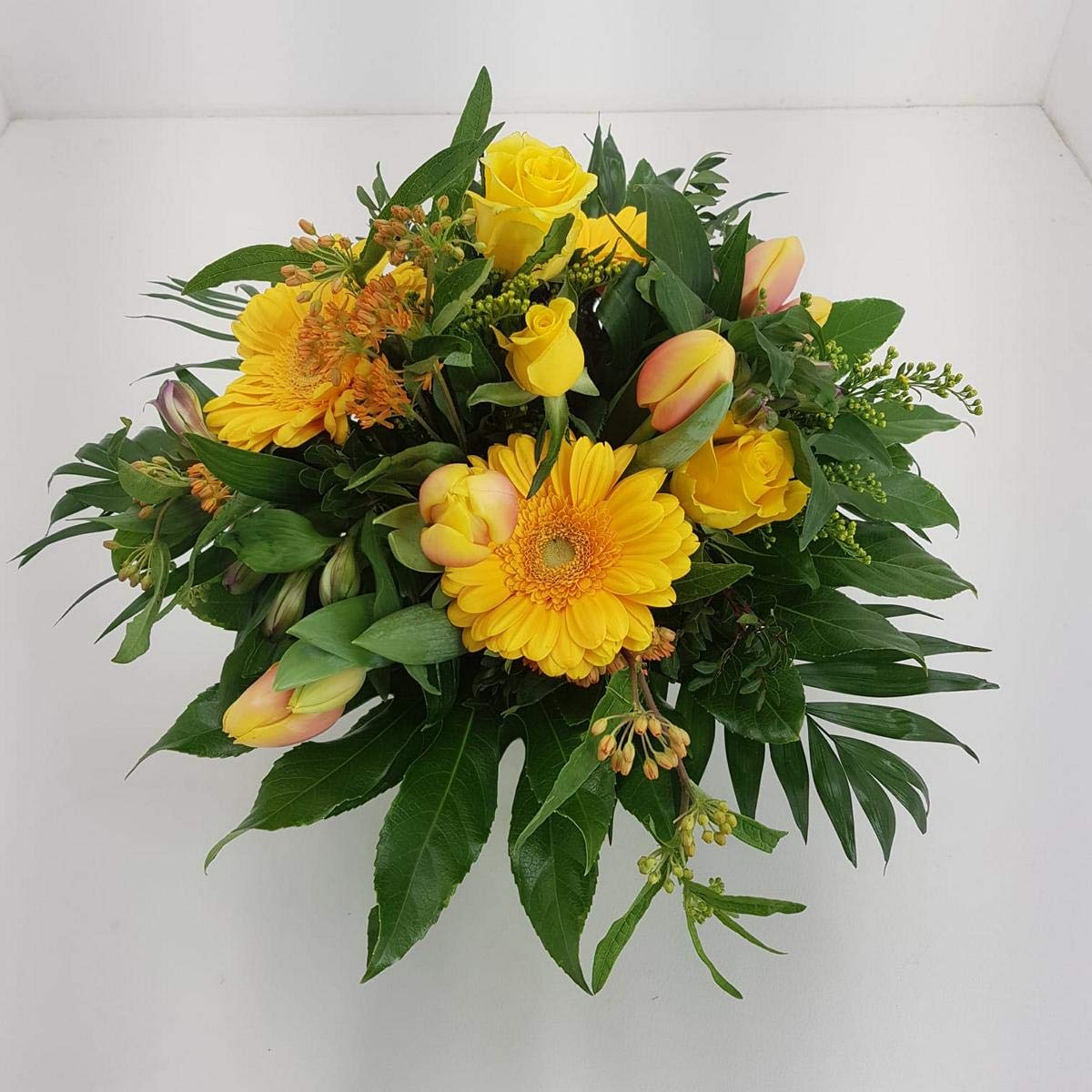 Blumenstrauß -Sonnengruß- mit kostenloser Glückwunschkarte/handgeschrieben