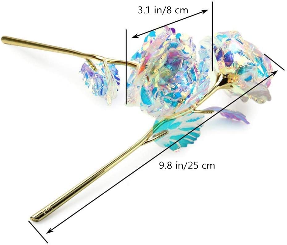 PIQIUQIU Rose Künstliche Infinity Rosen mit Herzständer, für Valentinstag Jubiläum Muttertag Geburtstag