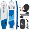 Abahub SUP Board aufblasbar 320×78×15 cm | Stand Up Paddle Board Set mit Paddel & Kajaksitz | Blau/Grün/Orange/Rot