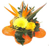 Blumenstrauß Exotic mit Glasvase & Glückwunschkarte – Bunter Strauß mit tropischen Blumen für Geburtstagsfeiern, Jubiläen und besondere Anlässe