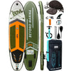 BEYOND MARINA SUP Board aufblasbar 320x81x15cm | Stand Up Paddle Board mit Sitz & 2-in-1 Paddel | Komplettset mit Pumpe, Rucksack & Leash