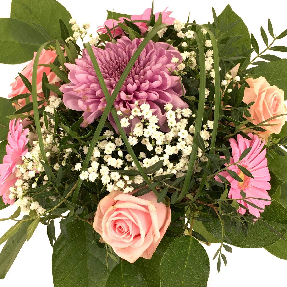 Blumenstrauß Herzensmensch – Frischer Blumenstrauß für Deinen Liebsten mit Rosen, Astern und Schleierkraut – Ideal für Geburtstagsüberraschung