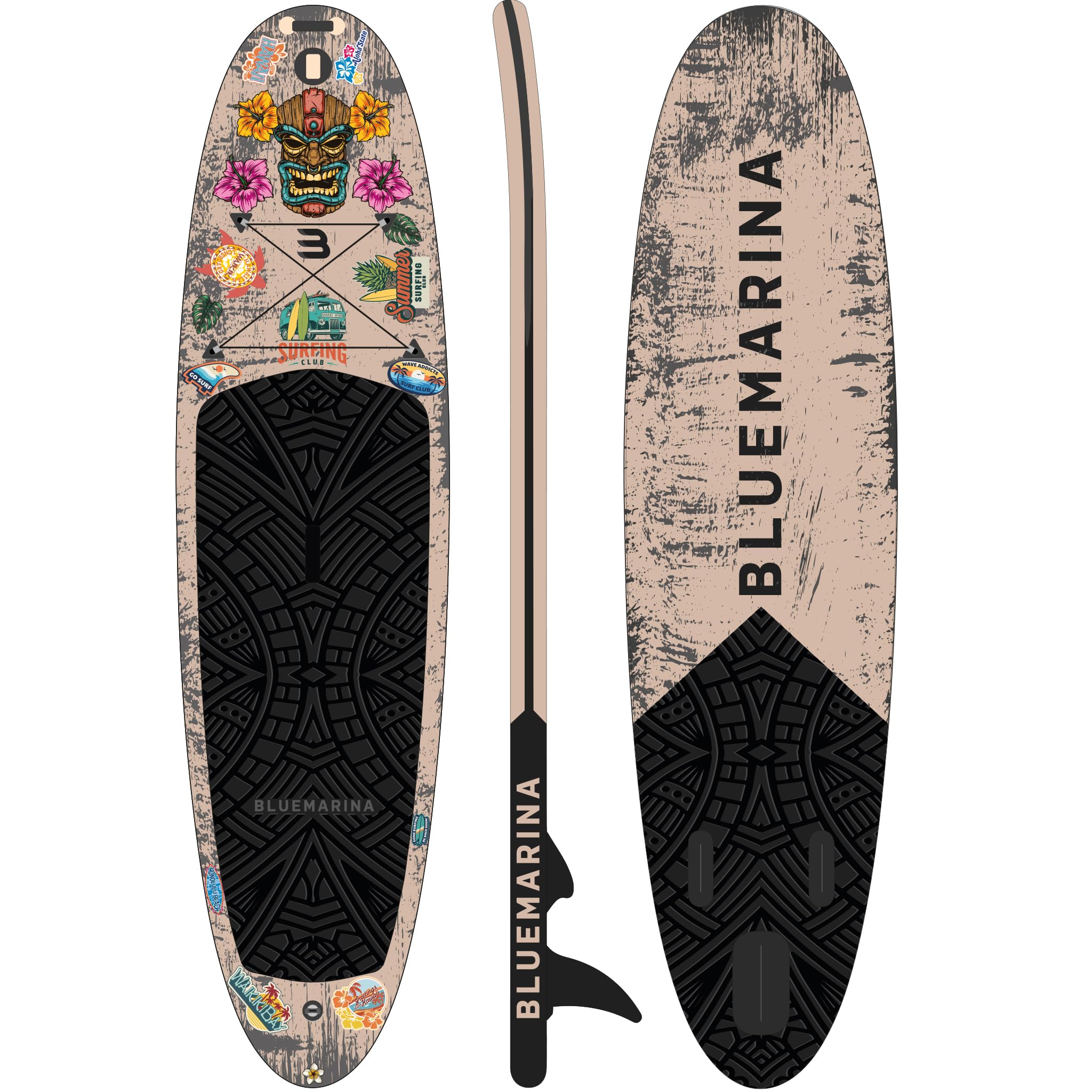 Bluemarina Stand Up Paddle Board aufblasbar | 𝟓 𝐉𝐀𝐇𝐑𝐄 𝐆𝐀𝐑𝐀𝐍𝐓𝐈𝐄 - 140 kg Tragkraft - 325x86x15 cm - Stand Up Paddling
