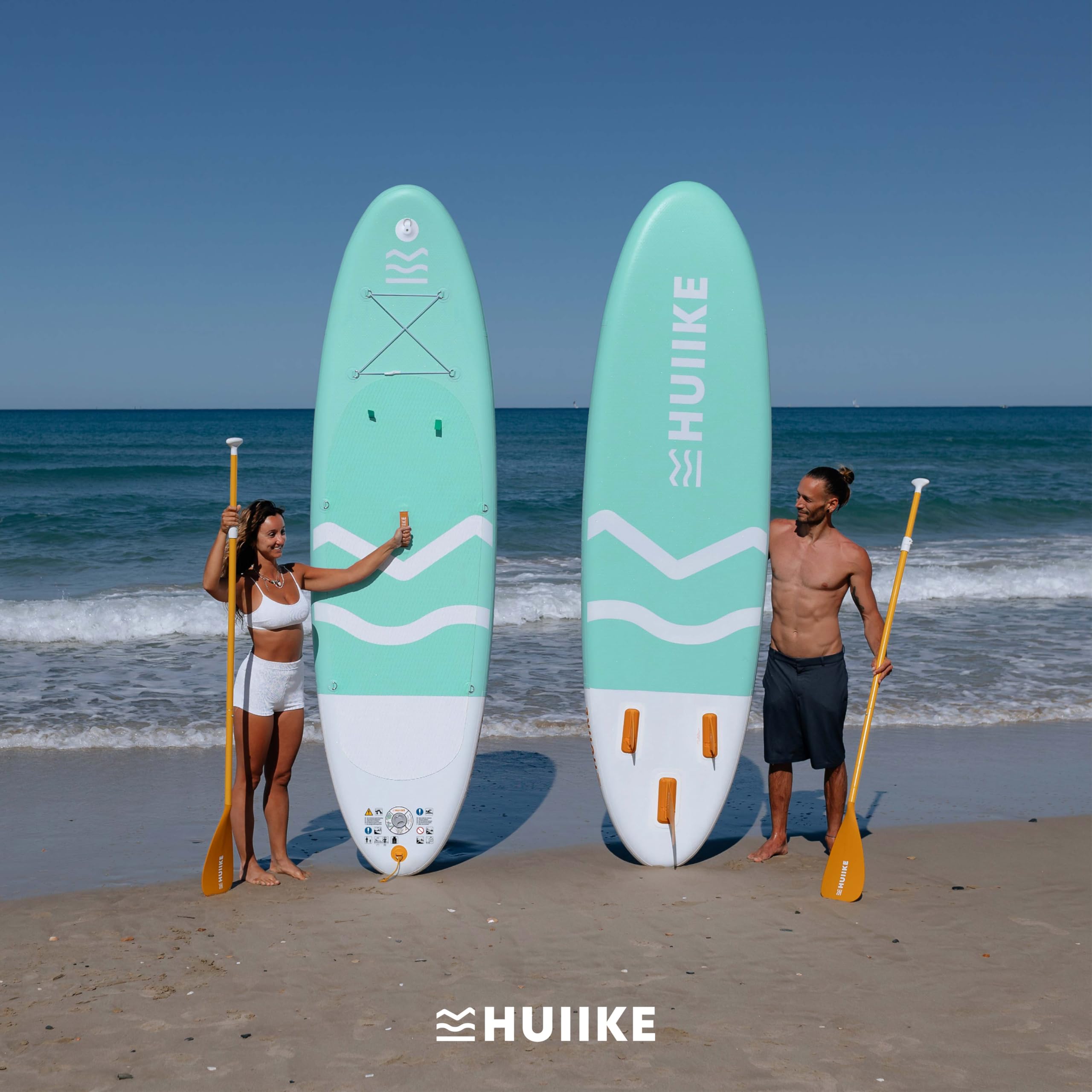 HUIIKE Stand Up Paddle Board Set aufblasbar 305x84x15cm | Komplettset mit Paddel, Finnen & Pumpe | Hohe Stabilität & Widerstandsfähigkeit